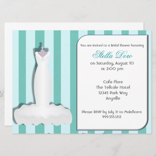 Aangepaste Bridal Shower-uitnodigingen Kaart (Voorkant / Achterkant)