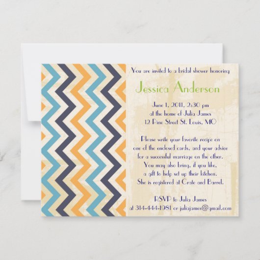 Aangepaste Bridal Shower-uitnodigingen Kaart (Voorkant)