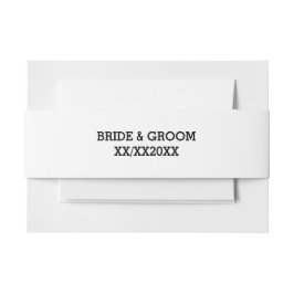 Aangepaste bride- en Groom-landschapsenvelop Uitnodigingen Wikkel