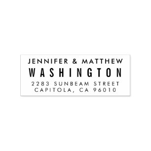 Aangepaste bride en het Moderne Adres van de Terug Rubberstempel