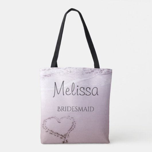Aangepaste Bridesmaid Beach Canvas tas (Achterkant)