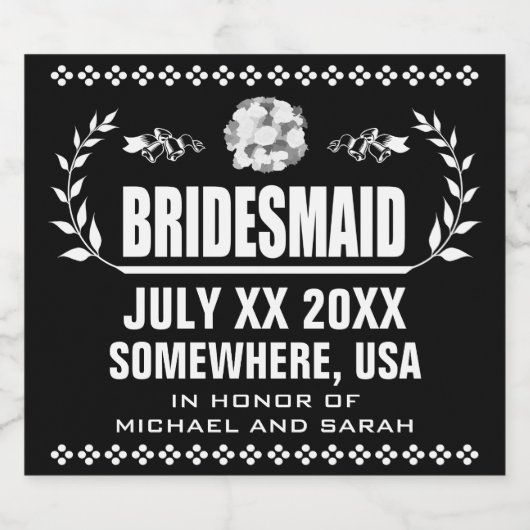 Aangepaste bridesmaid bier etiket (Enkel label)
