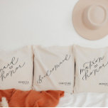Aangepaste Bridesmaid Cute Script-Canvas tas<br><div class="desc">We voegen altijd dagelijks nieuwe design toe!</div>