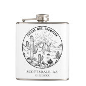 Aangepaste bridesmaïde cadeau-woestijn Bachelorett Heupfles (Voorkant)