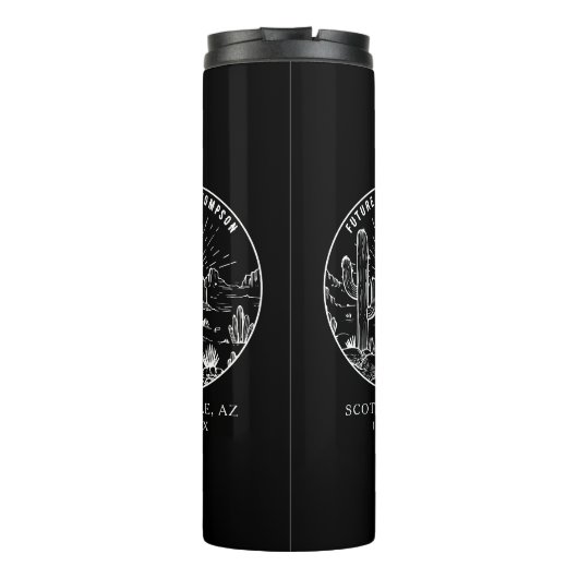 Aangepaste bridesmaïde cadeau-woestijn Bachelorett Thermosbeker (Achterkant)