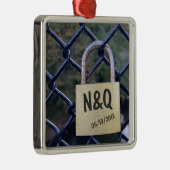 Aangepaste Bridge Lock of Love Metalen Ornament (Rechts)
