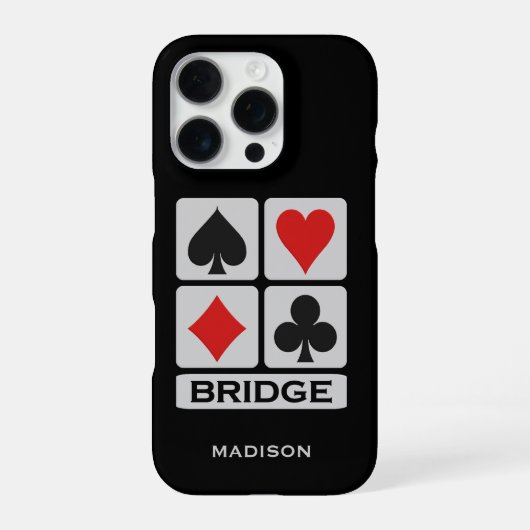 Aangepaste Bridge Player iPhone 4 Case-Mate Hoesje (Achterkant)