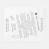 Aangepaste brief aan een mooi persoon fleece deken (Voorkant (Horizontaal))