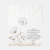 Aangepaste brief met handgeschreven Golden Califor Fleece Deken (Voorkant)