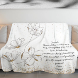 Aangepaste brief met handgeschreven Golden Califor Fleece Deken