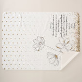 Aangepaste brief met handgeschreven Golden Califor Sherpa Deken (Voorkant (horizontaal))