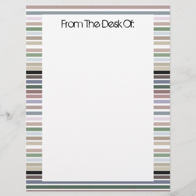 Aangepaste briefhoofd met strepen (Voorkant)