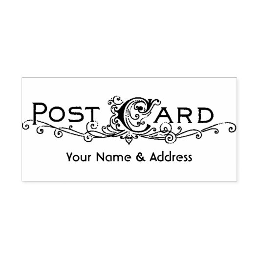 Aangepaste  Briefkaart Adres Rubber Stamp Rubberstempel (Afrduk)