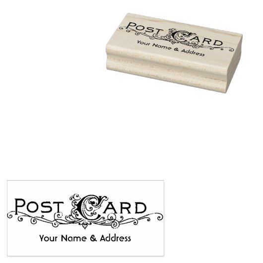 Aangepaste  Briefkaart Adres Rubber Stamp Rubberstempel (Gestempeld)