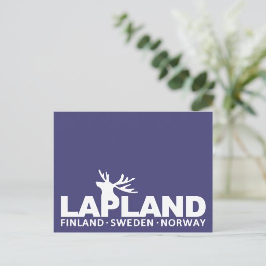 AANGEPASTE briefkaart LAPLAND (Staand voorkant)