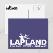 AANGEPASTE briefkaart LAPLAND (Voorkant / Achterkant)