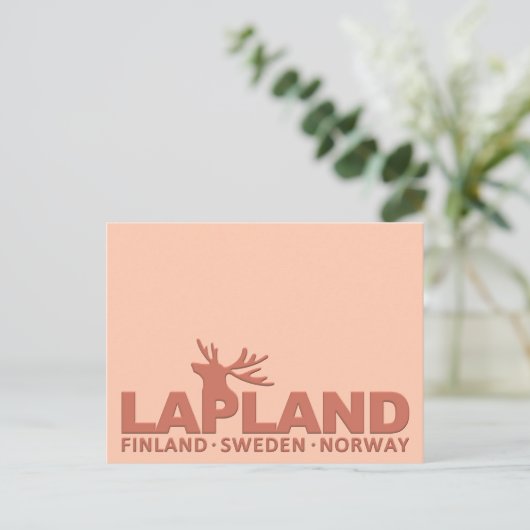 AANGEPASTE briefkaart LAPLAND (Staand voorkant)
