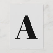 Aangepaste briefkaart met initialen | Grijze initi (Voorkant)
