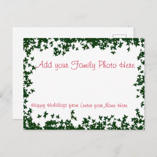 Aangepaste Briefkaarten met uw familiefoto (Voorkant / Achterkant)