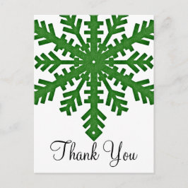 Aangepaste Briefkaarten voor groene sneeuwvlokken
