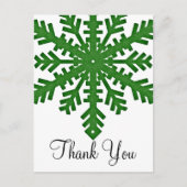 Aangepaste Briefkaarten voor groene sneeuwvlokken (Voorkant)