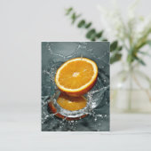 Aangepaste briefkaarten voor Oranje Splash (Staand voorkant)