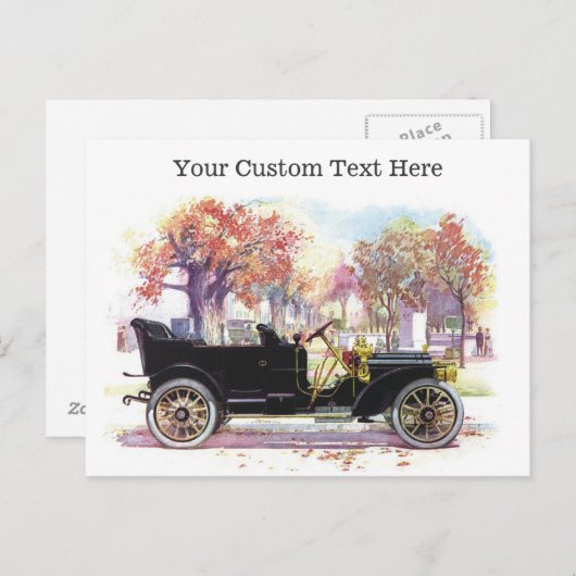 Aangepaste briefkaarten voor vintage-auto's (Voorkant / Achterkant)