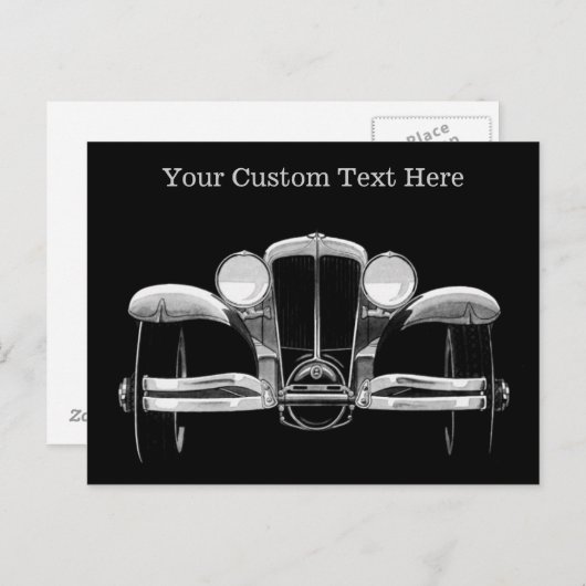 Aangepaste briefkaarten voor vintage-auto's (Voorkant / Achterkant)