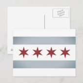 Aangepaste briefkaarten voor  vlag in Chicago (Voorkant / Achterkant)