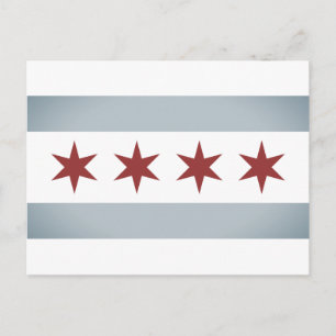 Aangepaste briefkaarten voor  vlag in Chicago