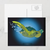 AANGEPASTE BRIEFKAARTEN - ZEE TURTLE (Voorkant / Achterkant)