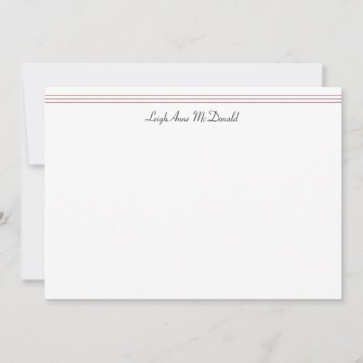 Aangepaste Briefpapier Bunny & Hearts-kaart Notitiekaartje (Voorkant)