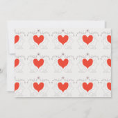 Aangepaste Briefpapier Bunny & Hearts-kaart Notitiekaartje (Achterkant)