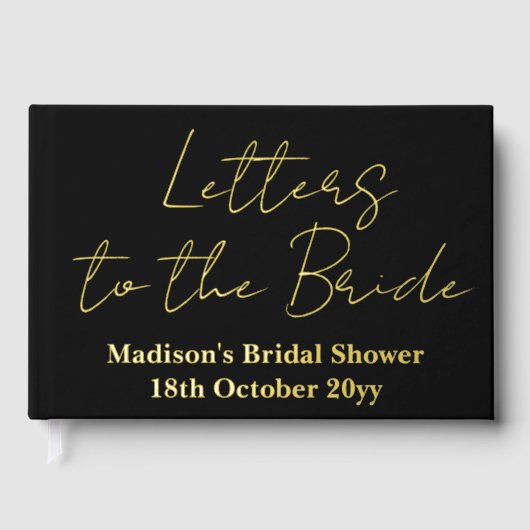 Aangepaste brieven aan de bruid Hen Do Bruidscadea Gastenboek (Voorkant)