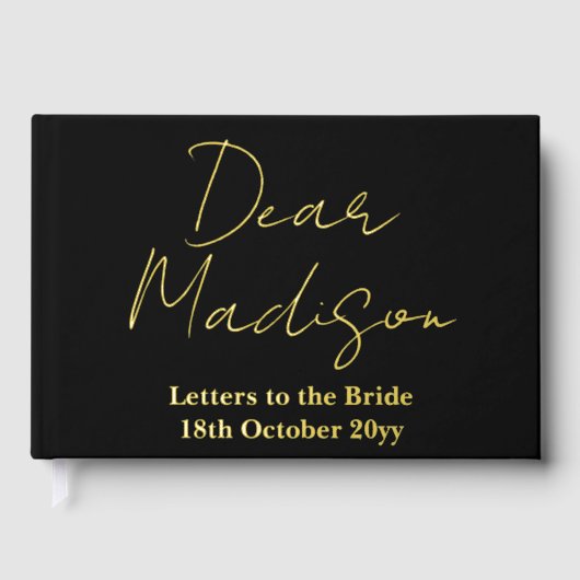 Aangepaste brieven aan de bruid Hen Do Bruidscadea Gastenboek (Voorkant)