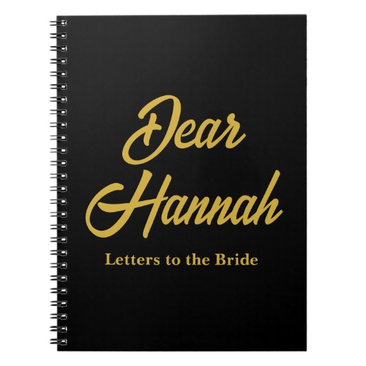 Aangepaste brieven aan de bruid Hen Do Bruidscadea Notitieboek (Voorkant)