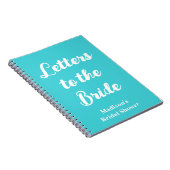 Aangepaste brieven aan de bruid Hen Do Bruidsfeest Notitieboek (Rechterzijde)