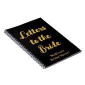 Aangepaste brieven aan de bruid Hen Do Bruidsfeest Notitieboek (Rechterzijde)