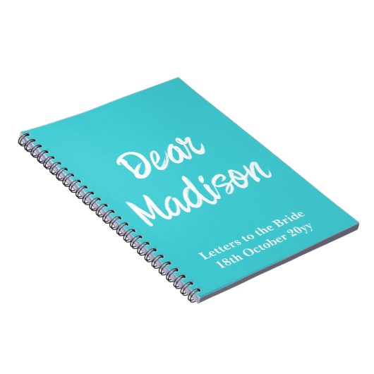 Aangepaste brieven aan de bruid Hen Do Bruidsuitno Notitieboek (Rechterzijde)