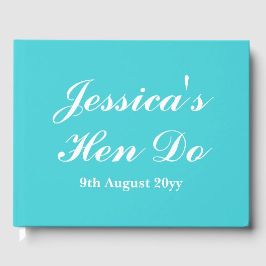 Aangepaste brieven aan de bruid Hen Do reis weeken Gastenboek (Voorkant)