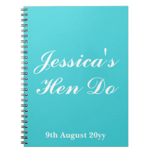 Aangepaste brieven aan de bruid Hen Do Trip Weeken Notitieboek