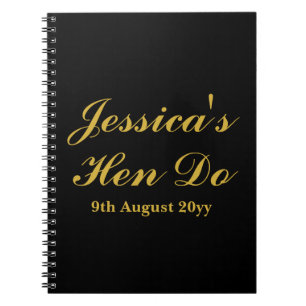 Aangepaste brieven aan de bruid Hen Do Trip Weeken Notitieboek