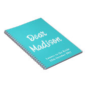 Aangepaste brieven aan de bruid Hen Do Vrijgezelle Notitieboek (Rechterzijde)