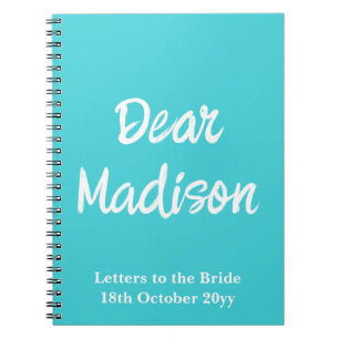 Aangepaste brieven aan de bruid Hen Do Vrijgezelle Notitieboek