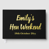 Aangepaste Brieven aan de bruid Hen Do Weekendtrip Gastenboek (Voorkant)