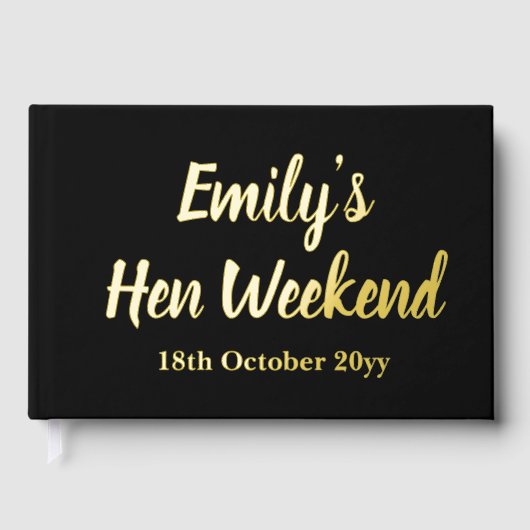 Aangepaste Brieven aan de bruid Hen Do Weekendtrip Gastenboek (Voorkant)