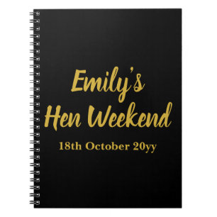 Aangepaste Brieven aan de bruid Hen Do Weekendtrip Notitieboek