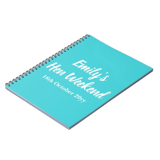 Aangepaste Brieven aan de bruid Hen Do Weekendtrip Notitieboek (Linkerzijde)