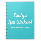 Aangepaste Brieven aan de bruid Hen Do Weekendtrip Notitieboek (Voorkant)