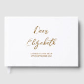 Aangepaste brieven aan het bruids scrapbook, Hen D Gastenboek (Voorkant)